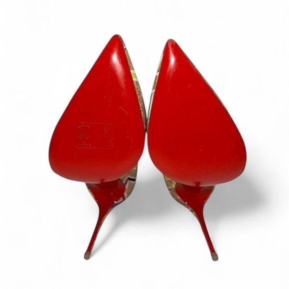 CHRISTIAN LOUBOUTIN So Kate Beige Colorblock Pattern Pointed Toe Pumps S… - Picture 10 of 11